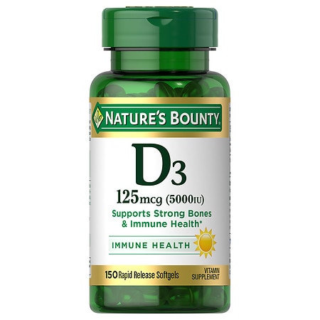 Nature's Bounty D3-5000 IU Vitamin Supplement Softgels