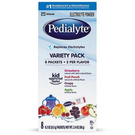 Pedialyte Electrolyte Powder Packets Variety