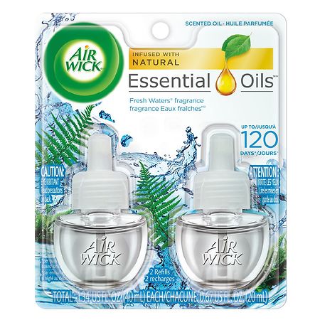 Air Wick Plug In Scented Oil with Essential Oils, Air Freshener Fresh Waters