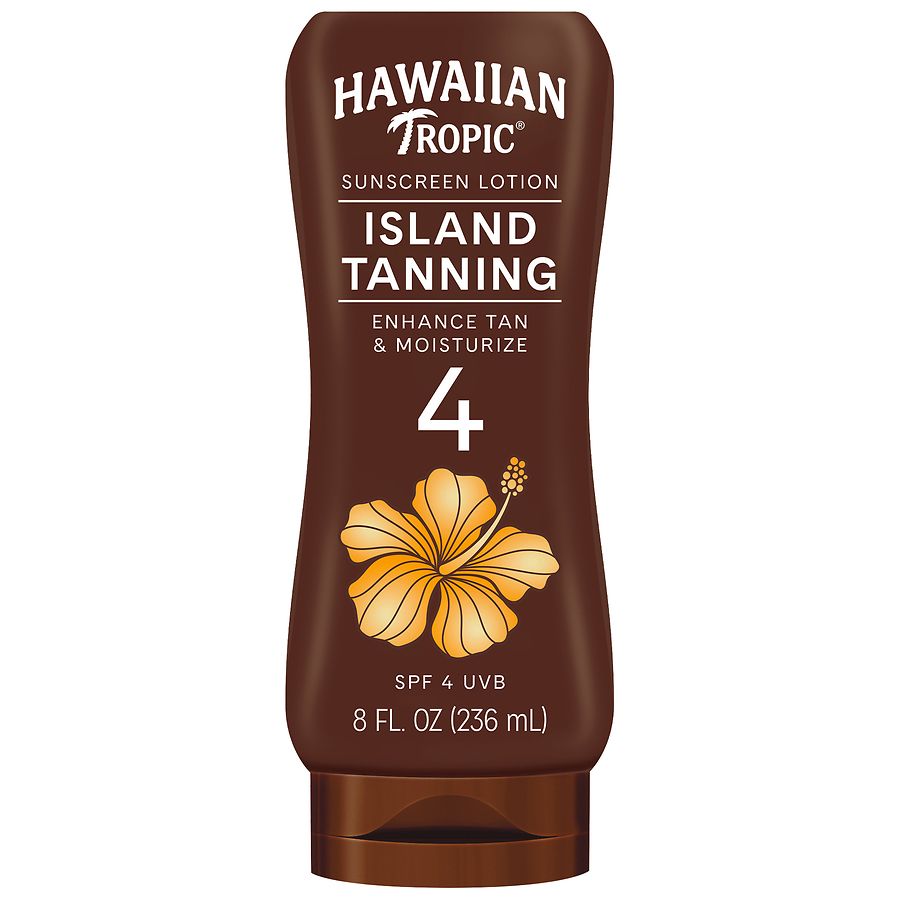 Hawaiian Tropic Island Tanning Sunscreen Lotion SPF 4