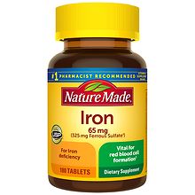 Nature Made Iron 65 mg (325 mg Ferrous Sulfate) Tablets | Walgreens