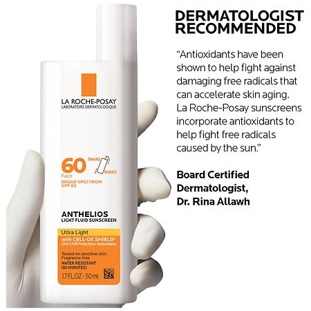udskille Vilje Vise dig La Roche-Posay Anthelios Ultra Light Fluid Sunscreen for Face SPF 60 |  Walgreens