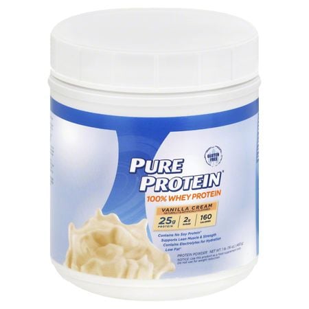 Pure Protein 100% Whey Protein Shake Powder Vanilla Cream