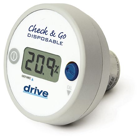Drive Medical O2 Analyzer with 3 Digit LCD Display White