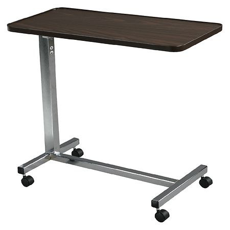Drive Medical Non Tilt Top Overbed Table Chrome