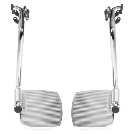 Drive Medical Front Rigging for Sentra EC Heavy Duty Extra Wide, Swing Away Footrests Extra Wide Silver