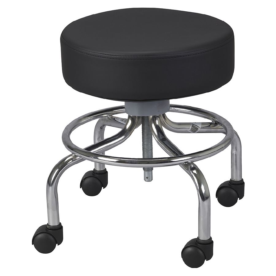 Drive Medical Wheeled Round Stool Black | Walgreens