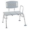 Drive Medical Heavy Duty Bariatric Plastic Seat Transfer Bench Gray-0