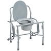 Drive Medical Steel Drop Arm Bedside Commode with Padded Arms Gray-8
