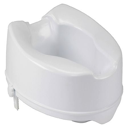 Drive Medical Raised Toilet Seat with Lock 6" White