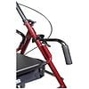 Drive Medical Duet Dual Function Transport Wheelchair Rollator Rolling Walker Red-3