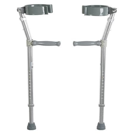 Drive Medical Lightweight Walking Forearm Crutches Bariatric Chrome