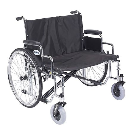 Drive Medical Sentra EC Heavy Duty Extra Wide Wheelchair with Detachable Desk Arms 30" Seat Black