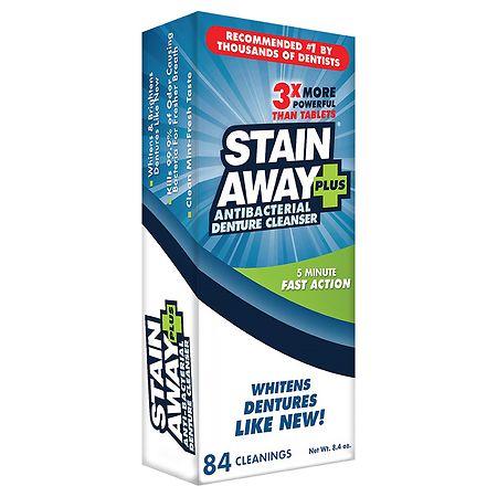 StainAway Plus Powered Professional Strength Denture Cleanser