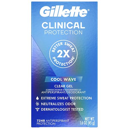 Gillette Clinical Clear Gel Antiperspirant Deodorant for Men Cool Wave