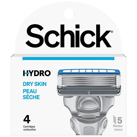 Schick Hydro3 Refill Blade Cartridges for Men, 4 Count
