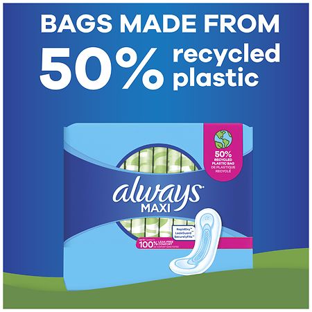 Stayfree Maxi Pads Wingless, Scented, Regular, 66 Ct - 4 Crew