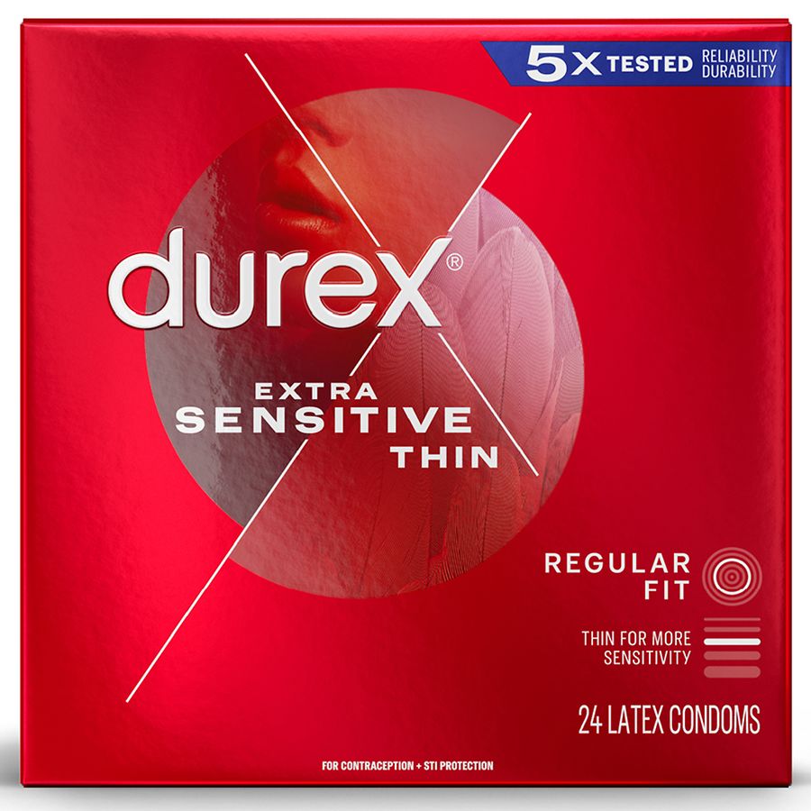 Durex Extra Sensitive Natural Latex Condoms, Ultra Fine & Extra Lubricated