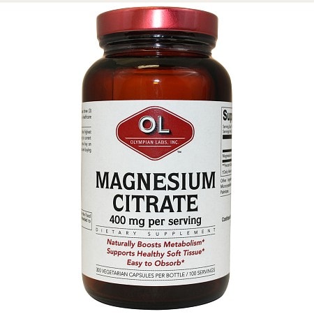 Olympian Labs Magnesium Citrate Supplement 400mg