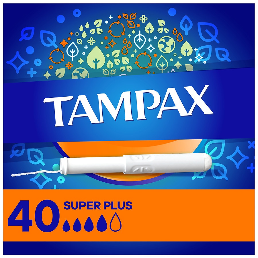 Tampax, Pearl Tampons, Plastic Applicator, Super Plus Absorbency, 50 Count  : : Health & Personal Care