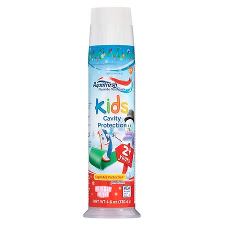 Aquafresh Kids Pump Cavity Protection Fluoride Toothpaste For Cavity Protection Bubble Mint
