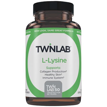 Twinlab L-Lysine 500 mg Dietary Supplement Capsules