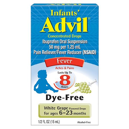 Infant's Advil Infant Pain Reliever and Fever Reducer White Grape