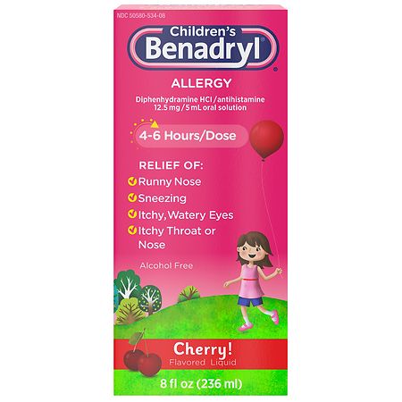 Children's Benadryl Allergy Relief Liquid Cherry