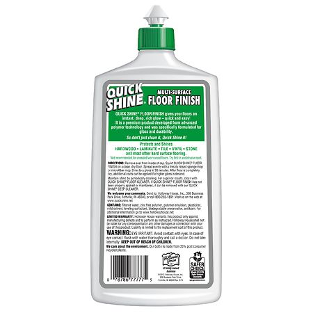 Quick Shine Eco-Friendly Quick Shine Floor Finish - High Gloss  Multi-Surface Liquid Polish - 64oz Bottle - Easy Application, No Mess