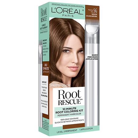 L'Oreal Paris Root Rescue Root Rescue 10 Minute Root Coloring Kit, Medium  Golden Brown