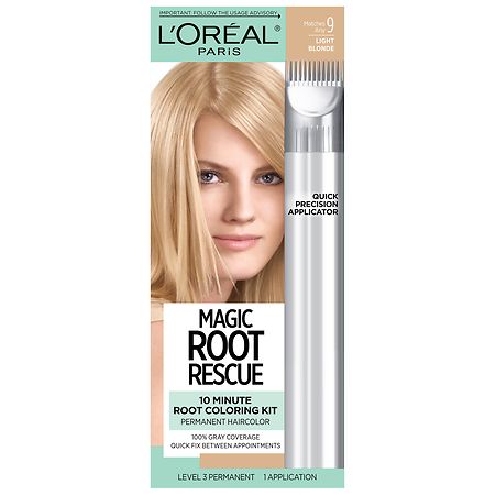 L'Oreal Paris Root Rescue Root Rescue 10 Minute Root Hair Coloring Kit, 9  Light Blonde | Walgreens