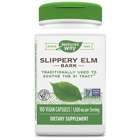 Nature's Way Slippery Elm Bark 400mg Dietary Supplement Capsules