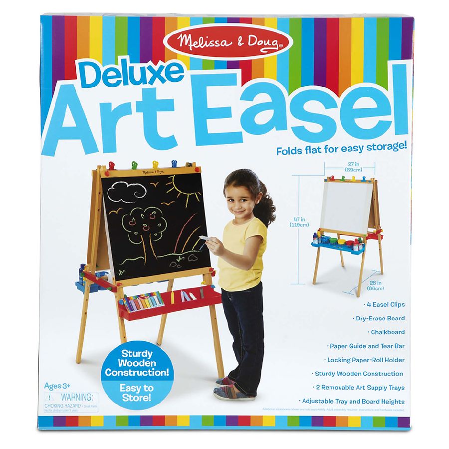 Crayola Deluxe Kids Wooden Art Easel & Supplies for Kids, Ages 3, 4, 5