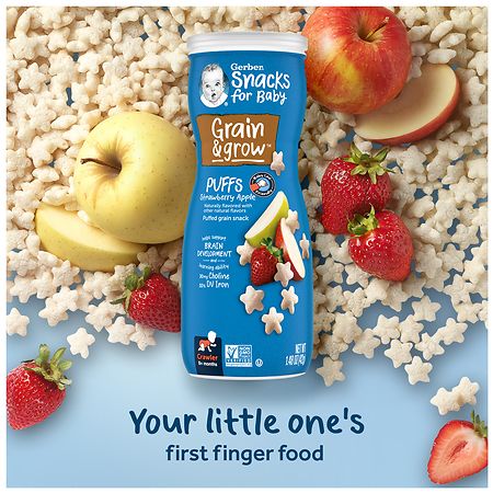 Gerber Stage Baby Food, Puffs Strawberry Apple Walgreens
