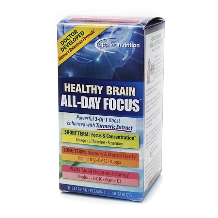 Applied Nutrition Healthy Brain All-Day Focus, Tablets