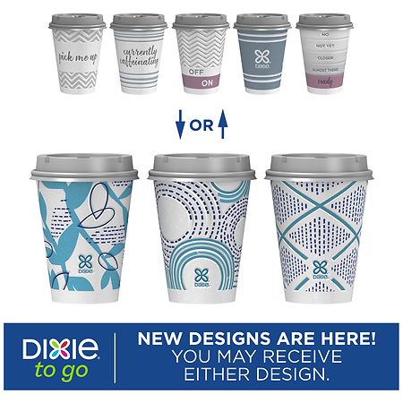 Dixie To Go Paper Cups & Lids 12 oz | Walgreens
