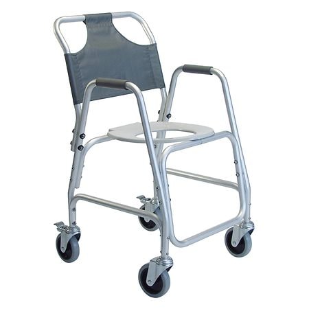 Lumex 7915A-1 Deluxe Shower Transport Chair with Footrests