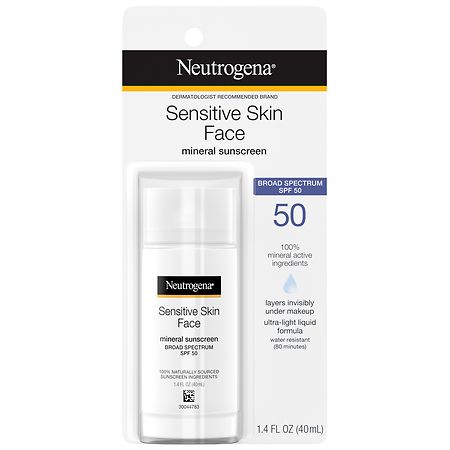 Neutrogena Sensitive Skin Face Liquid Sunscreen SPF 50 1.4 fl. oz