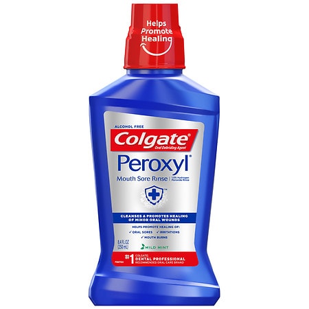 Colgate Peroxyl Antiseptic Mouth Sore Rinse Mild Mint