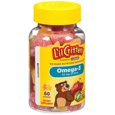 L'il Critters Omega-3 DHA Dietary Supplement Gummy Fish