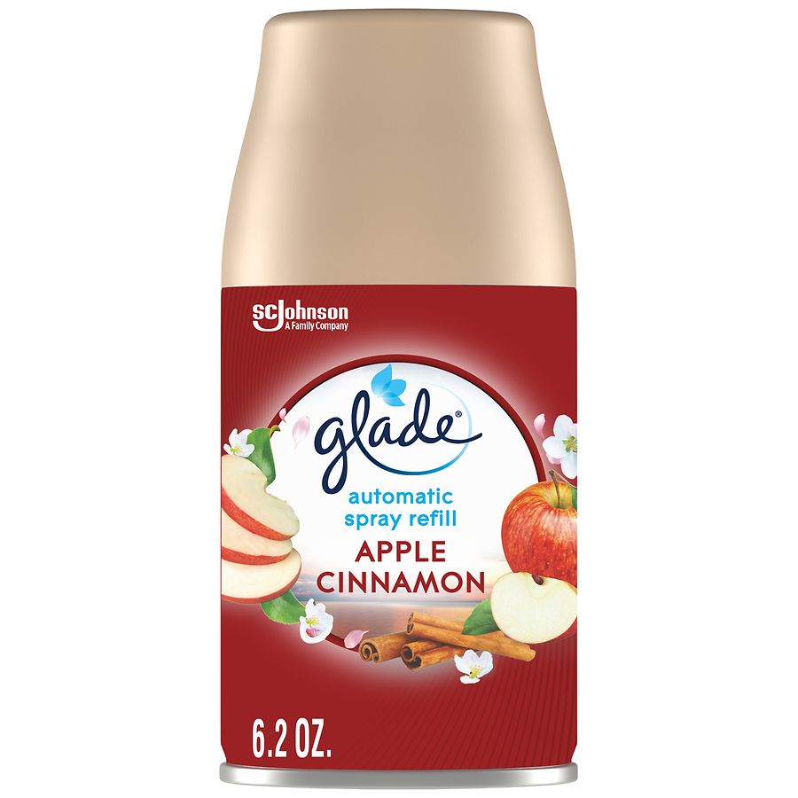 Glade PlugIns Refills Air Freshener, Essential Oils, Apple Cinnamon, 0.67  oz x 6