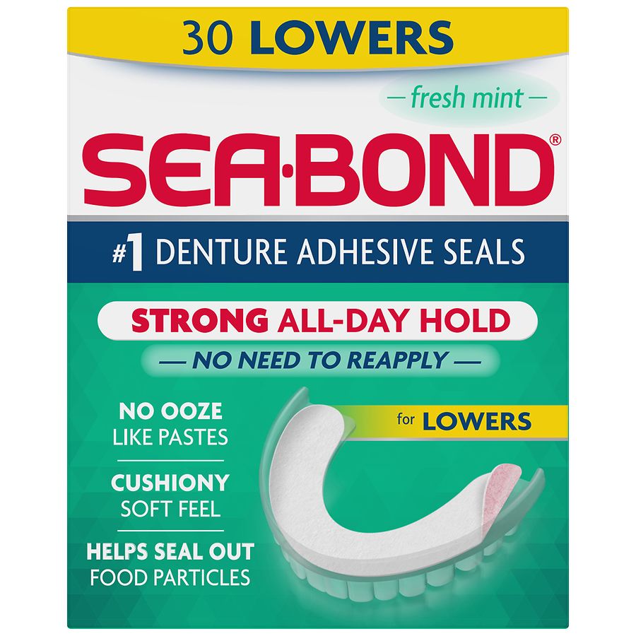 Sea-Bond Denture Adhesive Wafers for Lowers Fresh Mint • Price »