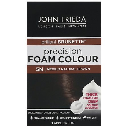 John Frieda Permanent Precision Foam Colour, Medium Natural Brown |  Walgreens