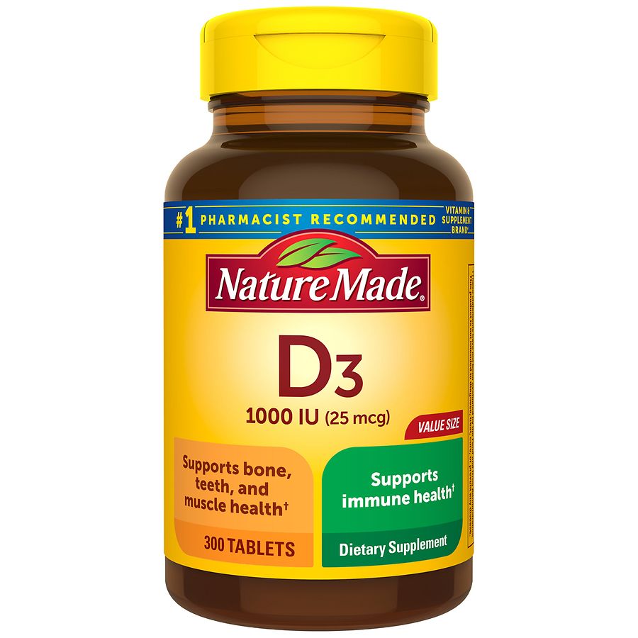 Nature Made Vitamin D3 1000 IU (25 mcg) Tablets