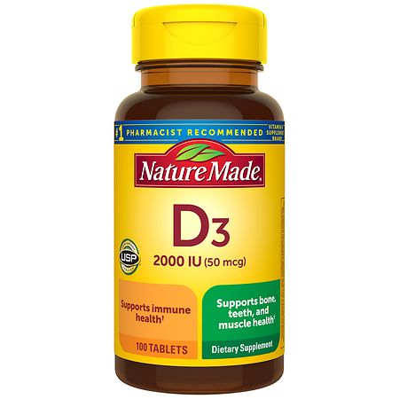 Nature Made Vitamin D3 2000 IU (50 mcg) Tablets