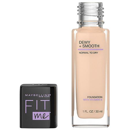 Maybelline Fit Me Dewy + Smooth Liquid Foundation Makeup with SPF 18, Ivory 115