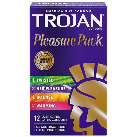 Trojan Pleasure Variety Pack Lubricated Condoms