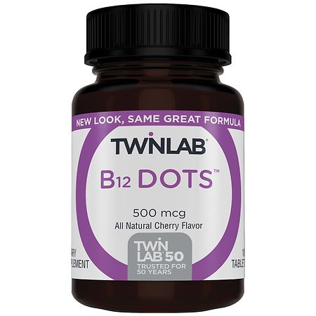 Twinlab B-12 Dots 500 mcg Dietary Supplement Tablets