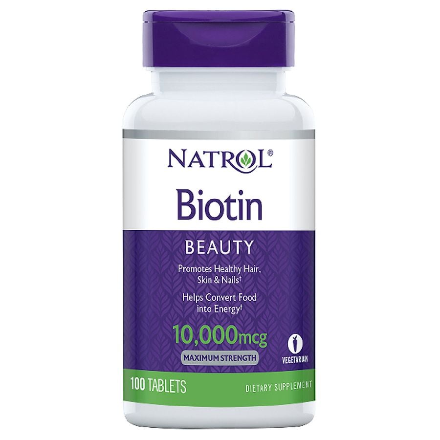 Natrol Biotin Maximum Strength 10,000 mcg Dietary Supplement Tablets