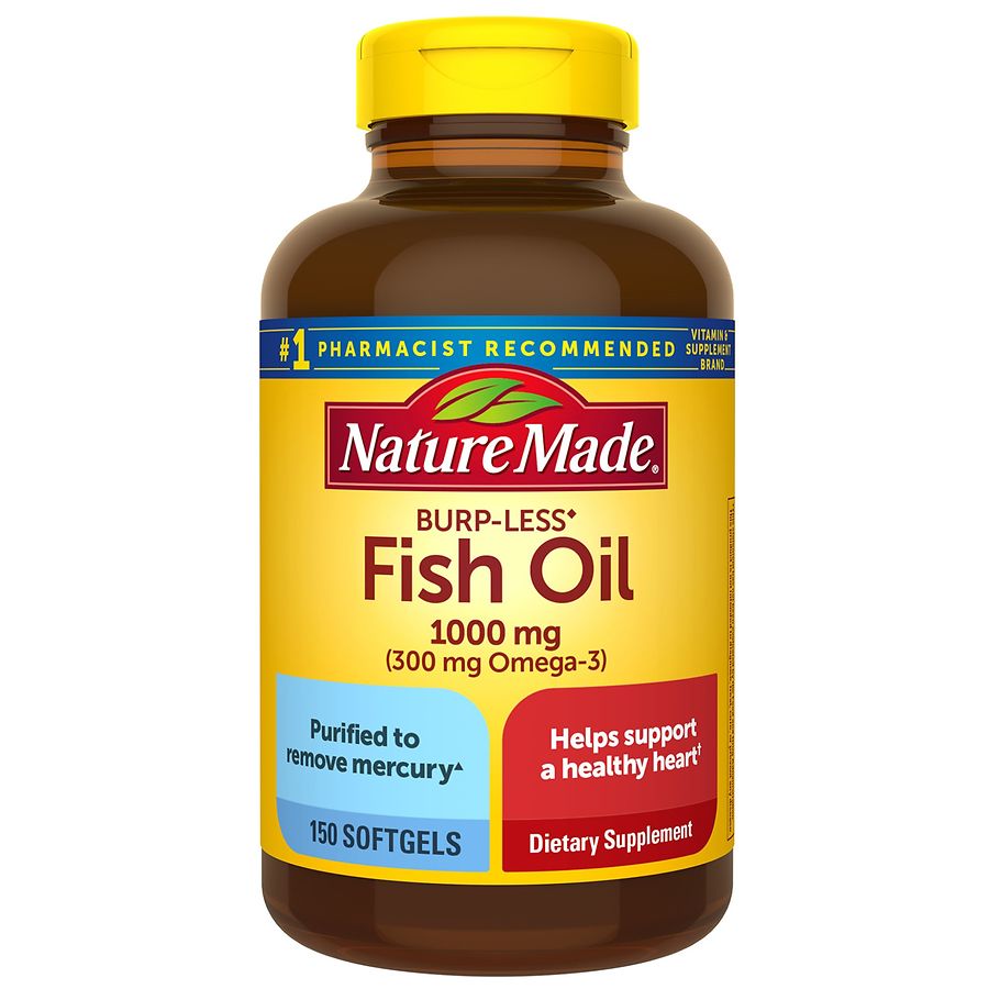 Photo 1 of EXP 03/2026 Burp Less Fish Oil 1000 mg Softgels